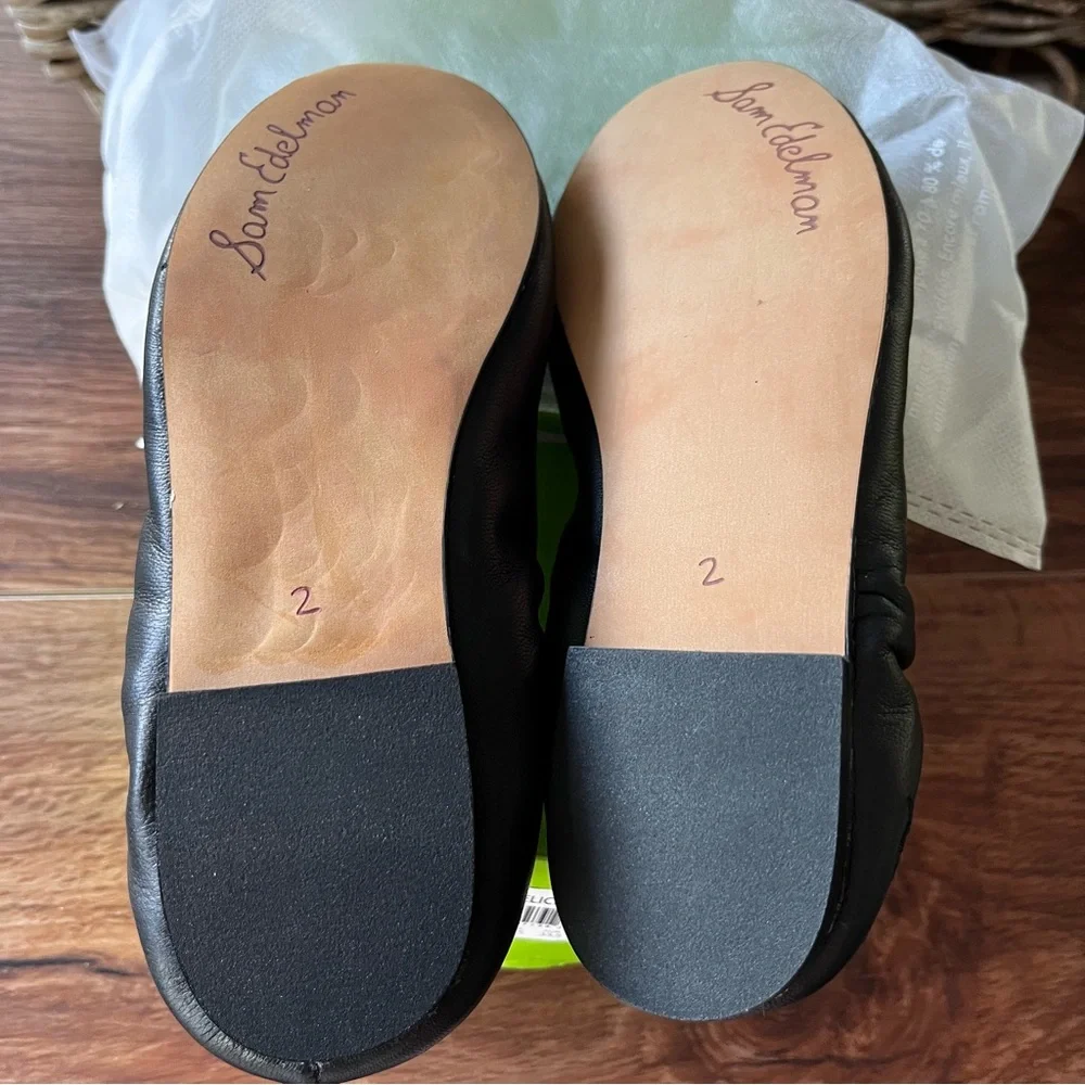 Sam Edelman girls Felicia mini ballet black  flats. NIB - Picture 5 of 5